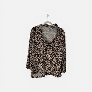 Crown & Ivy Animal Print Blouse